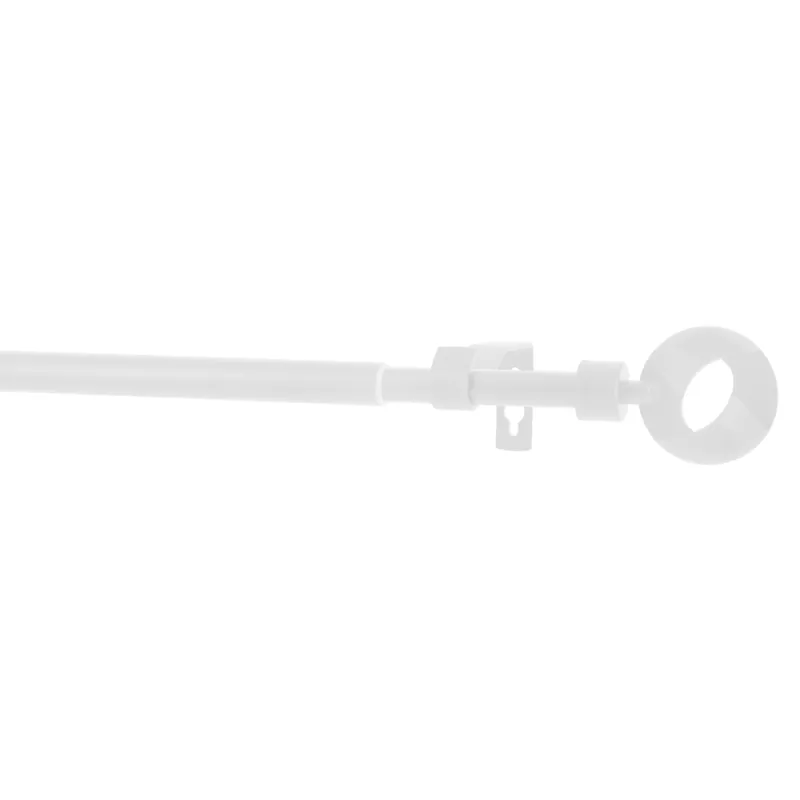 Dernière Chance Kit tringle à rideaux extensible en métal de 1.20 à 2.10 m diam 13 à 16 mm Finition Blanc- MOBOIS