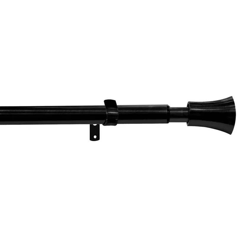 Offre Spéciale Kit tringle à rideaux extensible en métal de 1.20 à 2.10 m diam 16 à 19 mm Finition Noir mat- MOBOIS