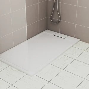 Receveur de douche 90x160 cm résine blanc brillant Island - OCEA Paiement Sécurisé