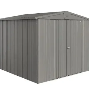 Acheter En Ligne Abri de jardin métal Europa T4 - Gris quartz - L.244xH.203xP.228cm BIOHORT