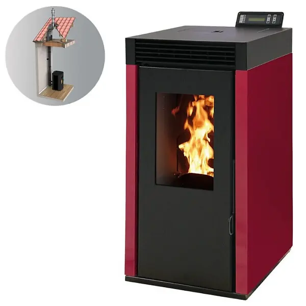 Meilleur Choix Pack Poêle à Granulés Marina 8 Étanche + Kit Conduit Double Flux Vertical Ø80/125 - INTERSTOVES