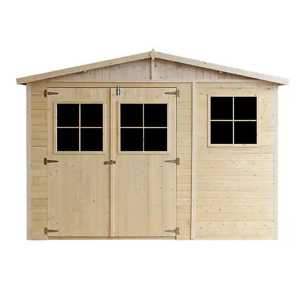 Acheter Direct Abri de Jardin en Bois - H226x324x416 cm / 12 m² - M336 TIMBELA