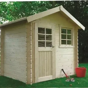 Abri de jardin bois Laval - Naturel - L.238xP.198xH.239cm SOLID Meilleure Vente