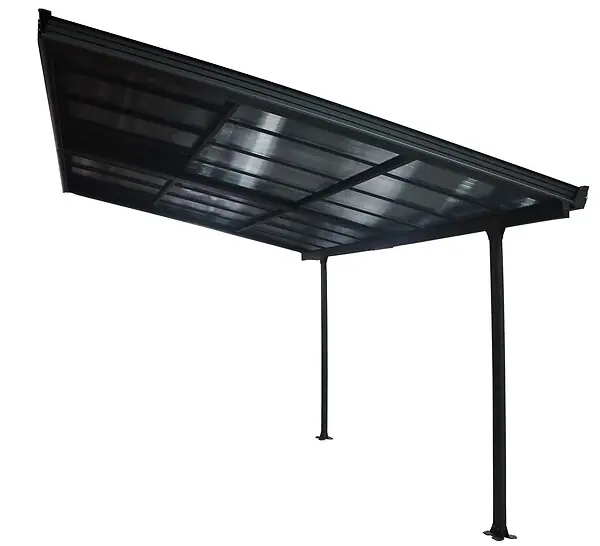Toit terrasse aluminium - Gris anthracite - L.400xP.301cm HABRITA Offre Spéciale