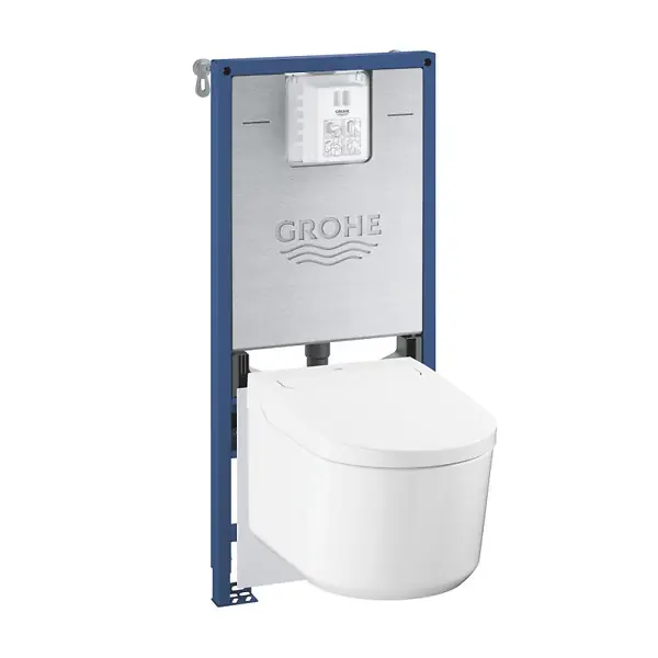 Prix Choc Grohe Pack WC Bâti-support Rapid SLX + WC lavant suspendu Sensia Alpine + Fixations murales + Set d‘isolation phonique (G36509SH0)