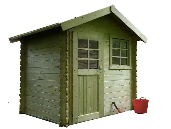 Offre Du Jour Abri jardin bois Laval - Bois naturel - L.277.8xP.215cm SOLID
