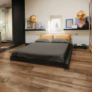 Carrelage sol intérieur effet bois caramel OXFORD ép 9,5 mm 20 x 120 cm paquet de 0,96 m² Livraison Express