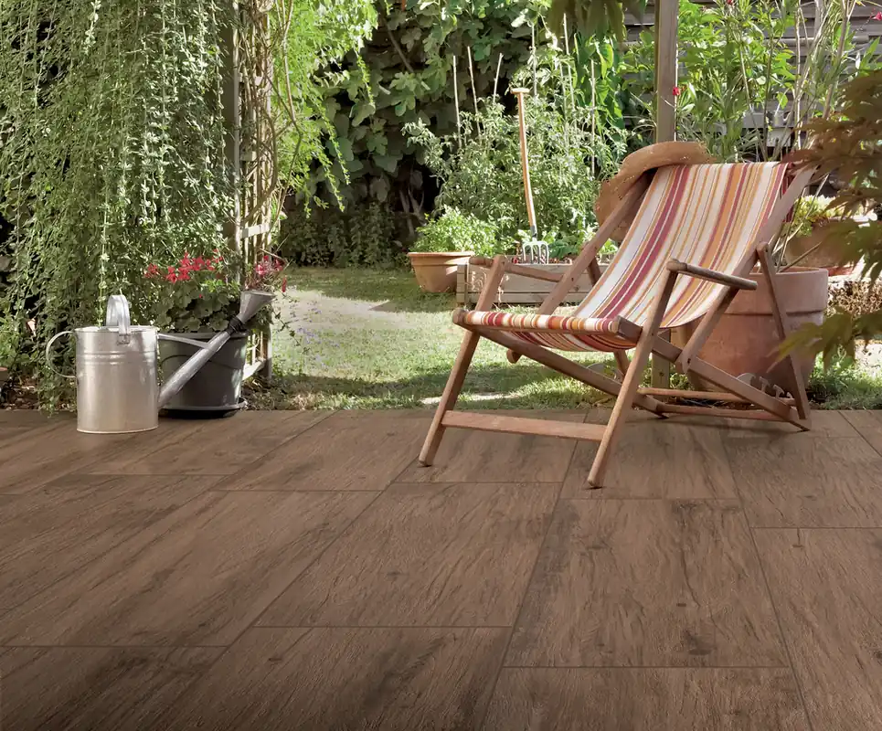 Soldes Carrelage de sol extérieur caramel OXFORD ép 20 mm 40 x 120 cm paquet de 0,48 m²