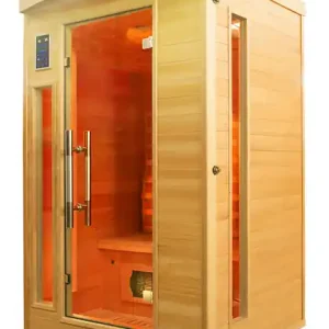Sauna infrarouge 2 places - Épicéa massif - 1730W FR SAUNA Dernier Modèle
