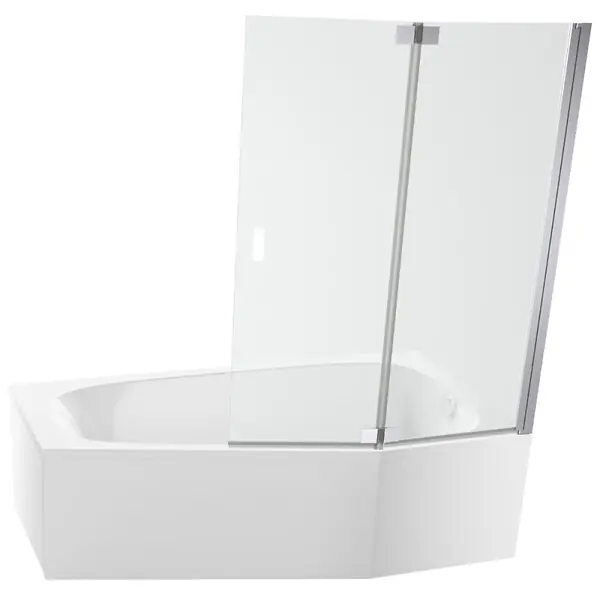 Pack baignoire bain douche 170 x 90 Bastille vidage à droite blanc mat + tablier en niche + pare-bain chromé JACOB DELAFON Prix Bas
