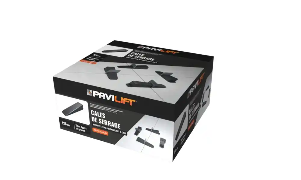 Populaire Cale de serrage pour croisillons de carrelage autonivelants par 125 PAVILIFT