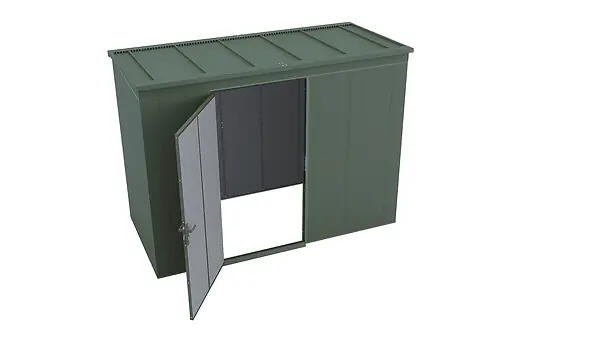Satisfait Ou Remboursé Abri de jardin en métal GARY T7 - Vert - L.292xH.215,6xP.147,6cm WEKA