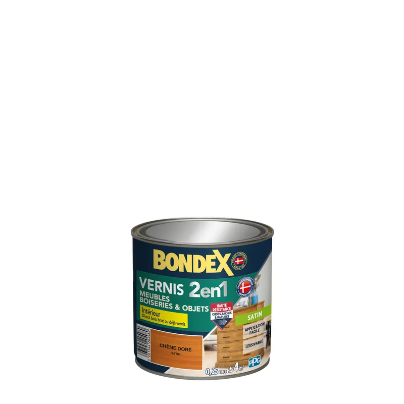Bondex - Vernis Bois - Satin - 0,25L - Chêne Doré Retour Gratuit