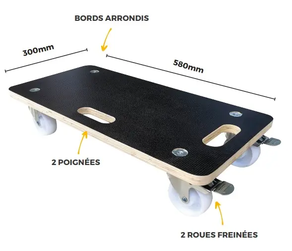 Paiement Sécurisé Plateau roulant 400 kg RONDY