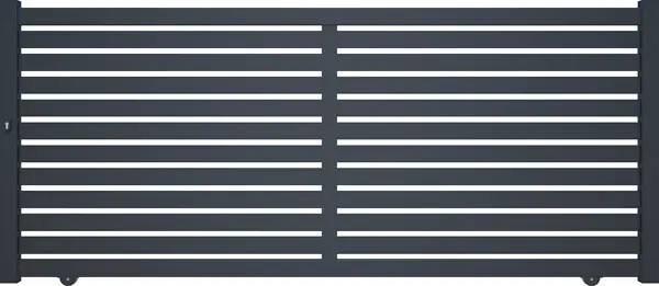 Petit Prix Portail alu coulissant Otis 3250x1606mm gris 7016STR ELSEALU