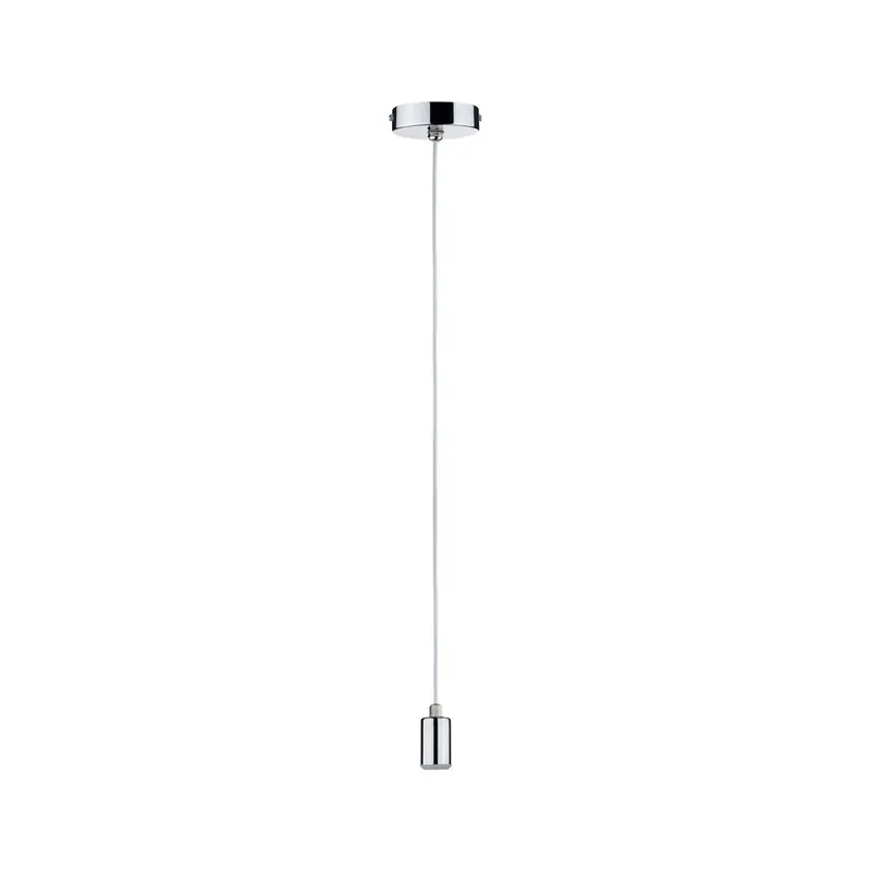 Promotion Suspension gris chrome métal IP44 60W E27 LARUS PAULMANN