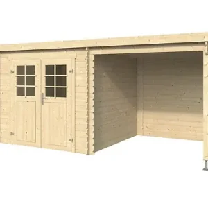 Abri de jardin bois Sophy - Naturel - L.420xl.288.8cm LASITAMAJA Achetez Aujourd'hui