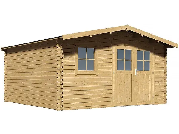 Abri de jardin bois "Belval" - 18,75 m² - 28 mm HABITAT ET JARDIN Super Prix