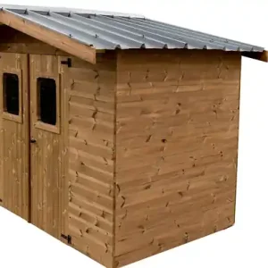 Abri de jardin en bois - L.266xH.235xP.279cm HABRITA Prix Cassé