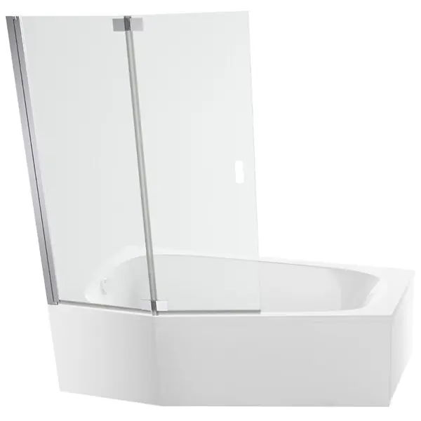 Pack baignoire bain douche 170 x 90 Bastille vidage à gauche blanc mat + tablier en angle + pare-bain chromé JACOB DELAFON Dernier Modèle