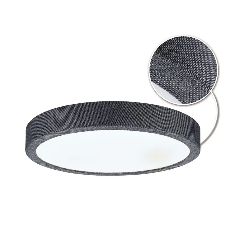 Vente Flash Plafonnier LED rond gris foncé 300mm 4000k 15W IP44 ALBIA FABRIC PAULMANN