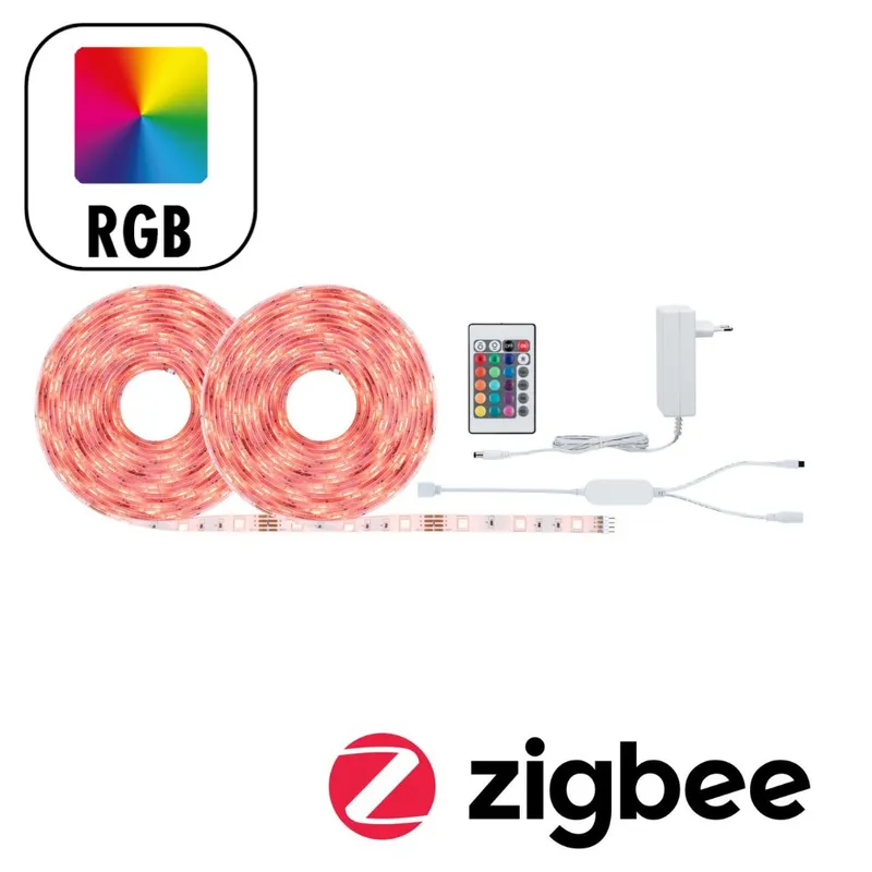 Ruban LED connecté 10m prêt à l‘emploi multicolore 12V ZIGBEE SIMPLED PAULMANN Nouveauté