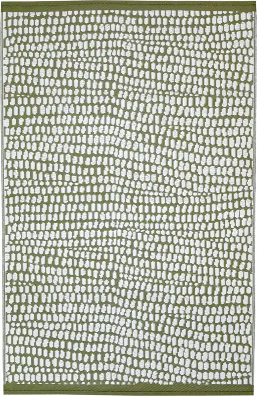 Tapis 160x240cm vert blanc JARDILINE Prix Cassé