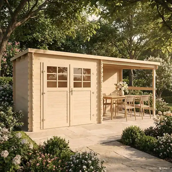 Acheter En Ligne Abri de jardin bois Initia EIGER - L.515,2xH.205,8xP.238cm SOLID
