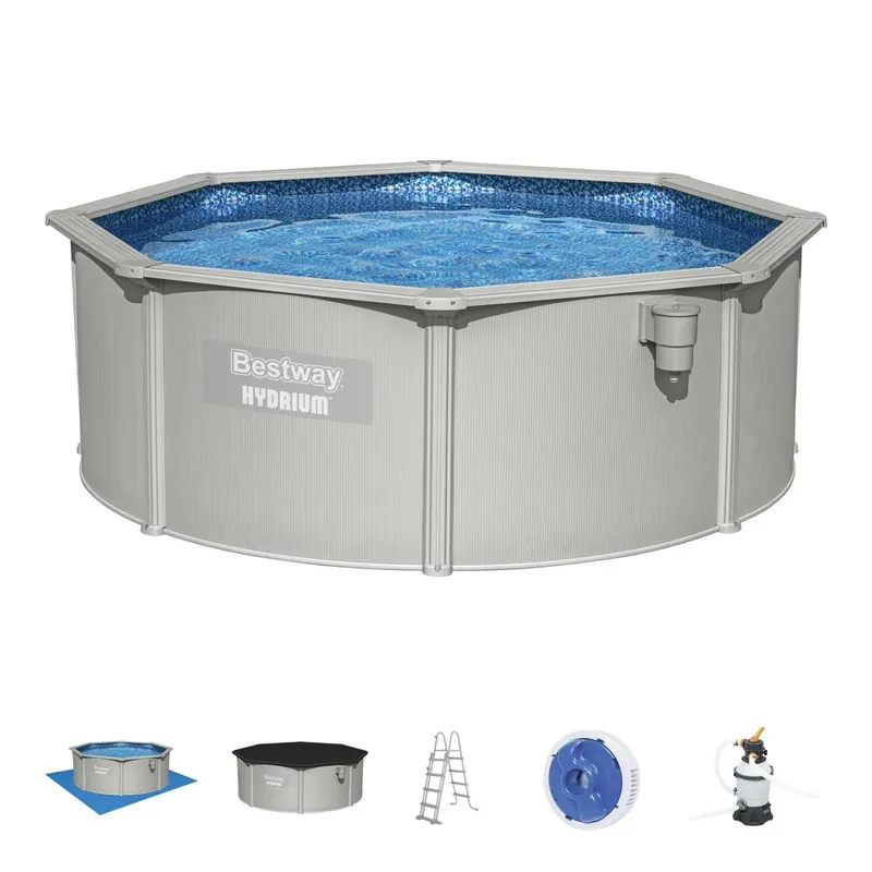 Piscine hors sol ronde tubulaire Ø 360 cm hauteur 120 cm - BESTWAY Meilleur Choix
