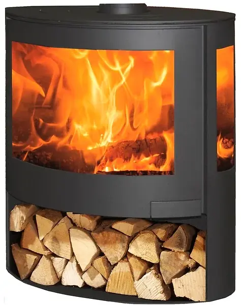 Poêle à bois en acier Sky - Noir - 7,8kW - 3 faces vitrées PANADERO Promotion