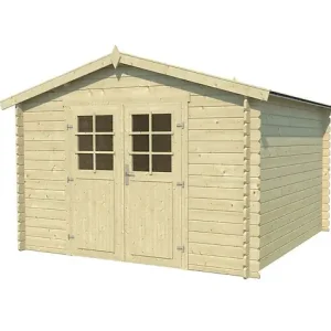 Abri de jardin en bois Aurely 28mm - L.318,3xP.312xH.222cm LASITAMAJA Commander Maintenant