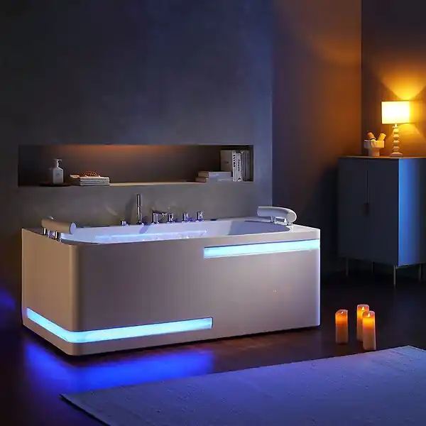 Expédié Aujourd'hui Baignoire balnéo Santorin 68 jets DISTRIBAIN