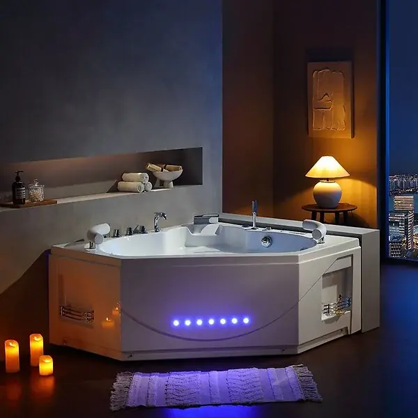 Baignoire balnéo Dubaï 47 jets + massage cervicales Whirlpool DISTRIBAIN Meilleur Choix