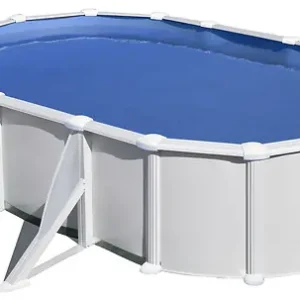 Piscine ovale acier Atlantis - Blanc - L.527xH.132xP.327cm GRE Nouvelle Collection