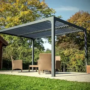 Pergola autoportante alu - L.360xP.300xH.231cm HABRITA Commander Maintenant