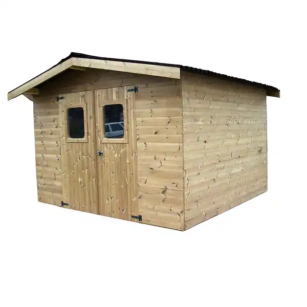 Abri de jardin en bois - 7.25m² - L.316xl.240xH.235cm HABRITA Vente Flash