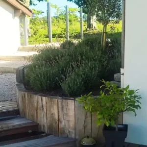Traverse paysagère en chêne - 100 x 220 x 1000 mm - HENRY TIMBER Meilleur Choix