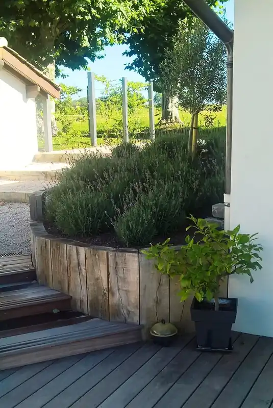 Traverse paysagère en chêne - 100 x 220 x 1000 mm - HENRY TIMBER Meilleur Choix