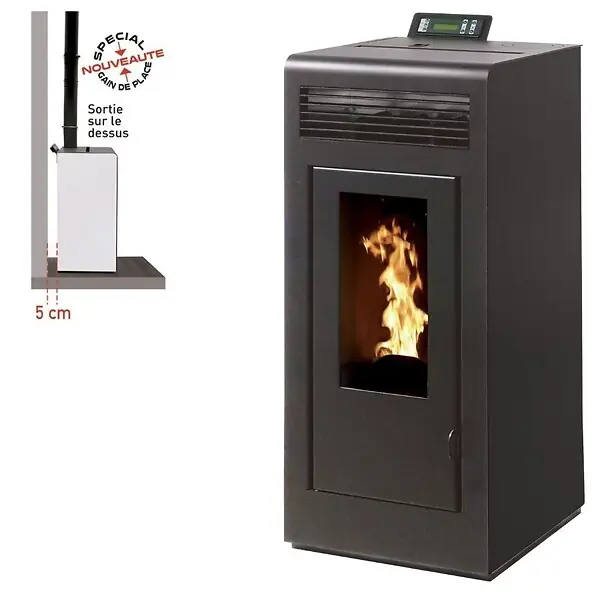 Prix Bas Pack Poêle à granules MARINA 11 Etanche + Kit Conduit Vertical 80/125 - INTERSTOVES