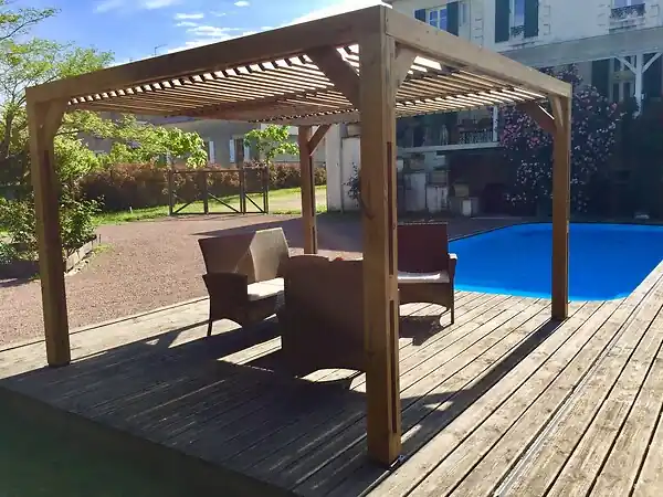 Commander Maintenant Pergola bois autoportante Thermauvent - L.341xP.313cm HABRITA