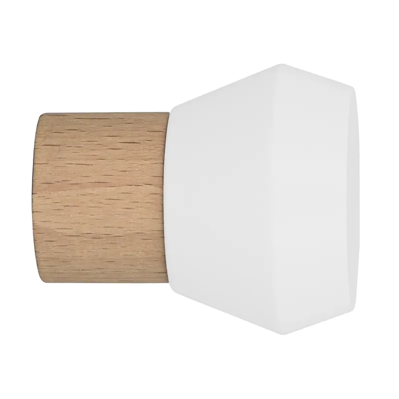 Expédition Rapide Embout déco bicolore à visser en bois diam 28 mm Finition Blanc laqué - MOBOIS