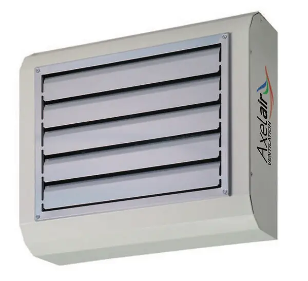 Nouveauté Aérotherme électrique 18 kW 400 V triphasé avec ventilateur mono débit d‘air 2500 m3/h ProElec Axelair