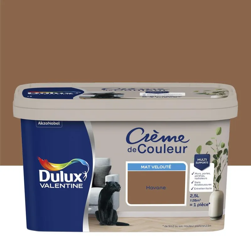 Quantité Limitée Peinture Crème De Couleur Mat Havane 2,5 L - DULUX VALENTINE