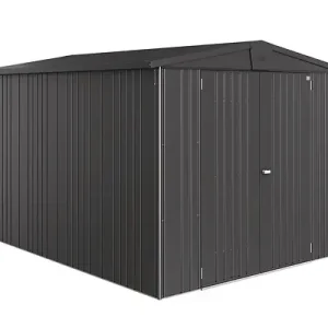 Abri métal Europa T6 - Gris foncé - L.244xH.203xP.300cm BIOHORT Usine Directe
