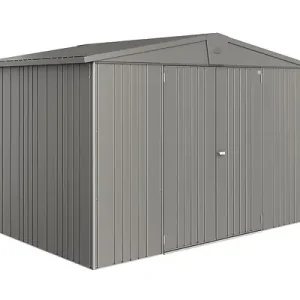 Abri métal Europa T5 - Gris quartz - L.316xH.209xP.228cm BIOHORT Meilleur Choix