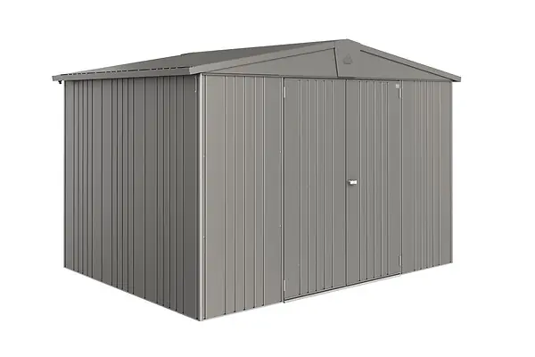 Abri métal Europa T5 - Gris quartz - L.316xH.209xP.228cm BIOHORT Meilleur Choix