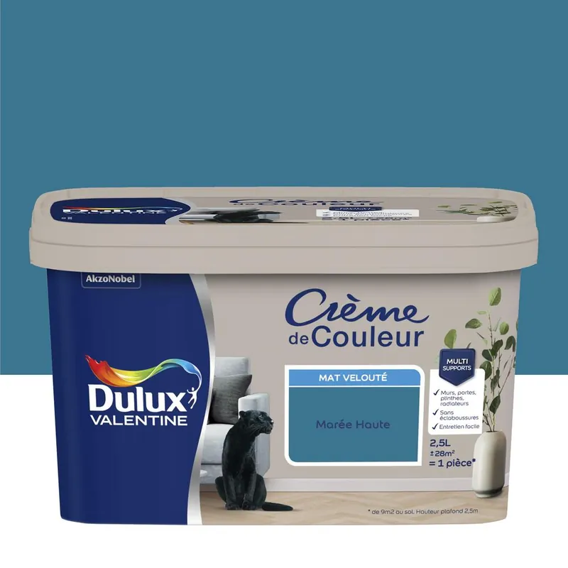 Promotion Peinture Crème De Couleur Mat Marée Haute 2,5 L - DULUX VALENTINE
