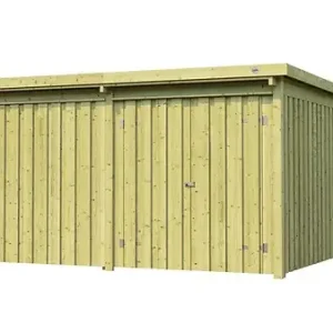 Expédié Aujourd'hui Abri de jardin en bois 607 - PVC gris - L.408xl.318xH.223cm WEKA