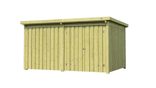 Expédié Aujourd'hui Abri de jardin en bois 607 - PVC gris - L.408xl.318xH.223cm WEKA