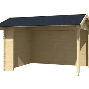 Marque Abri bois double pente KIRIAN 300 - L.502xH.244xP.388cm LASITAMAJA